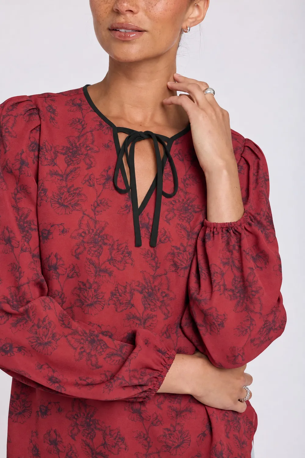NYDJ Elsie Bluse Flora Botanica Georgette