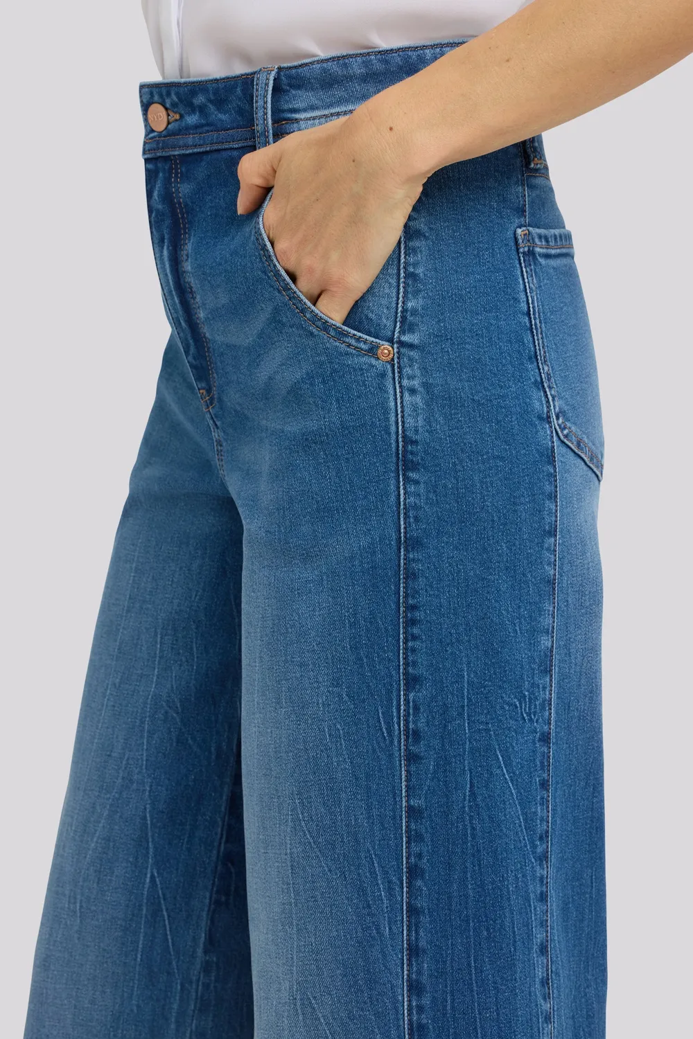 NYDJ Gracie Wide Leg Jeans Wild River High Waist
