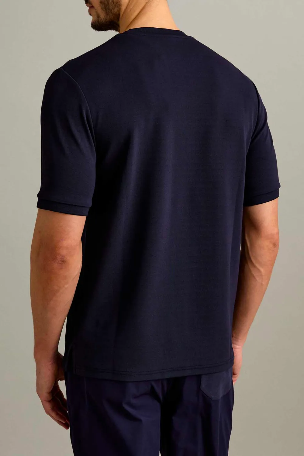 Jeckerson J18 Kurzarm T-Shirt dunkelblau Piqué