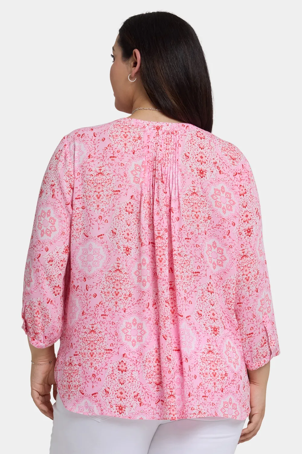 NYDJ Pintuck Isla Magica Bluse Plus Size voile