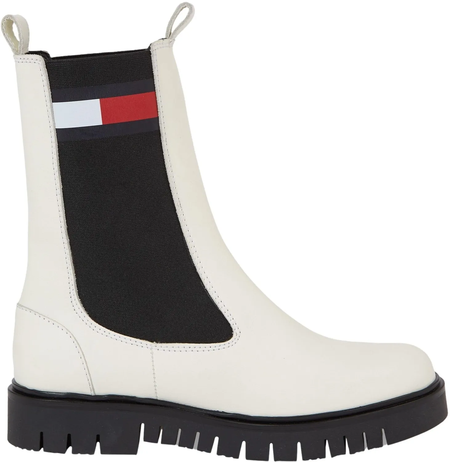 Tommy Jeans Mid Boot Stiefel Damen Leder Creme 37