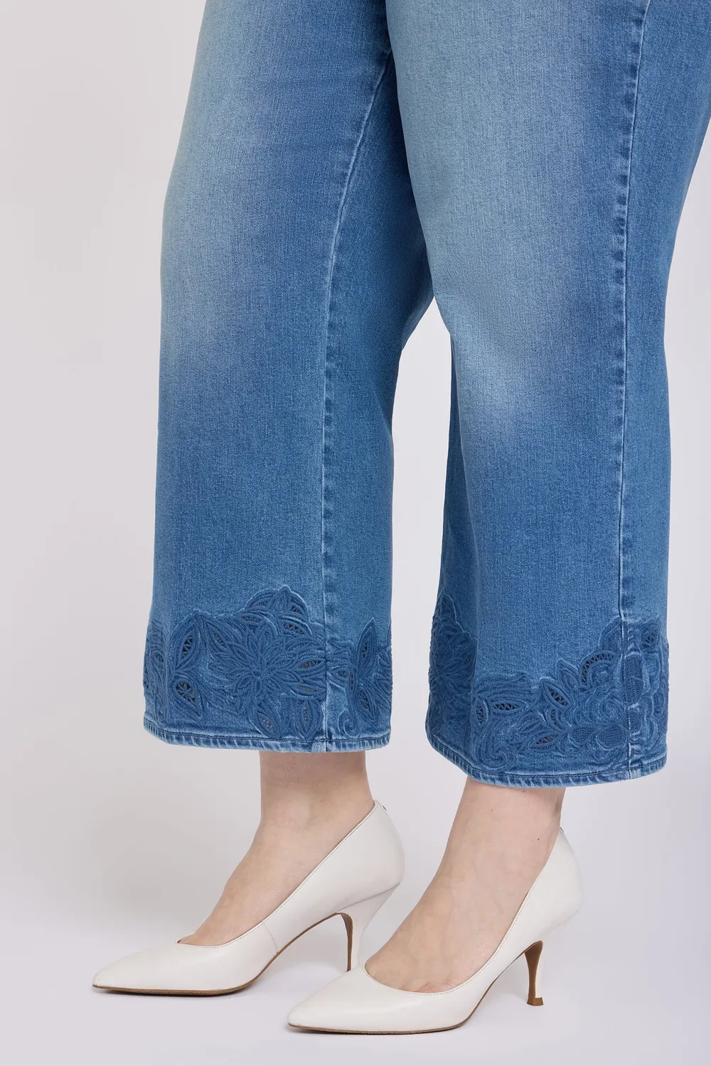 NYDJ Teresa Wide Leg Ankle Jeans Port Sea Plus Weit