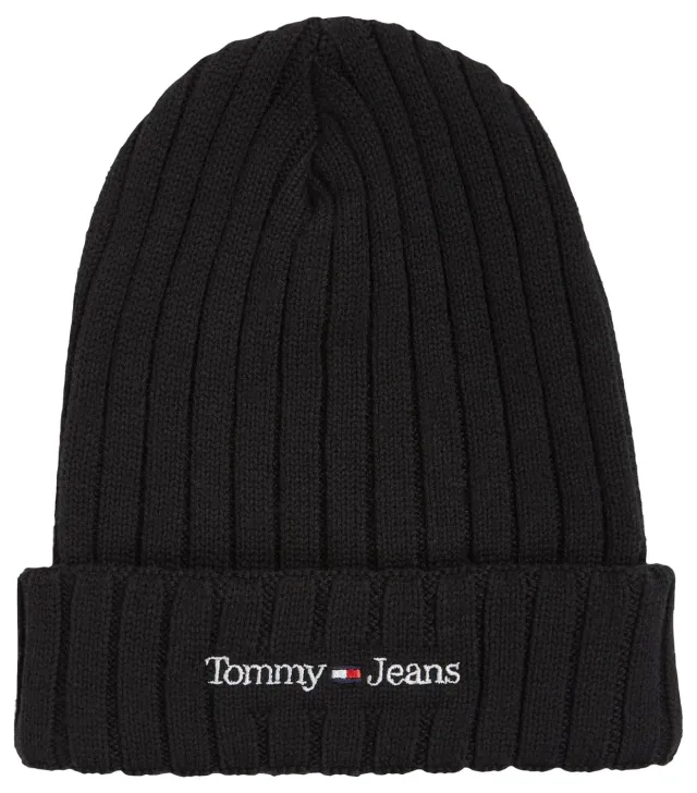 Tommy Jeans Beanie AM0AM11678 Mütze gerippt Logo