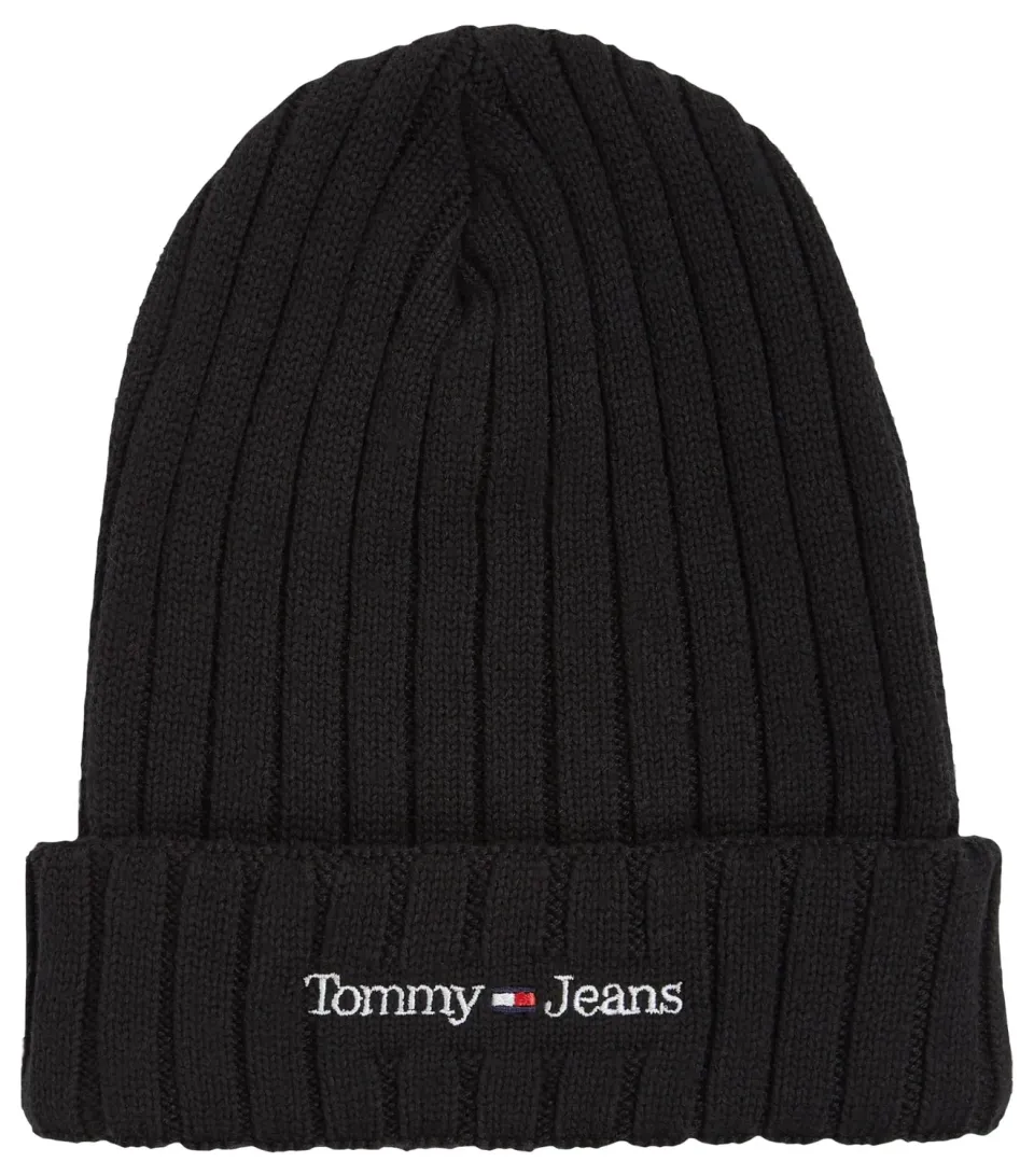 Tommy Jeans Beanie AM0AM11678 Mütze gerippt Logo