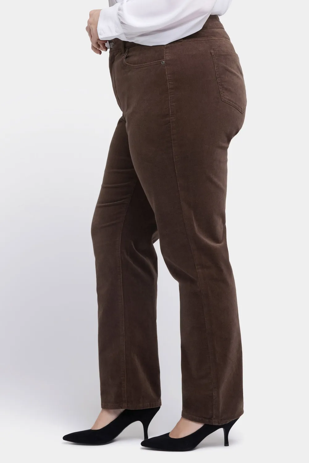 NYDJ Marilyn Straight Cordhose Coffee Bean braun