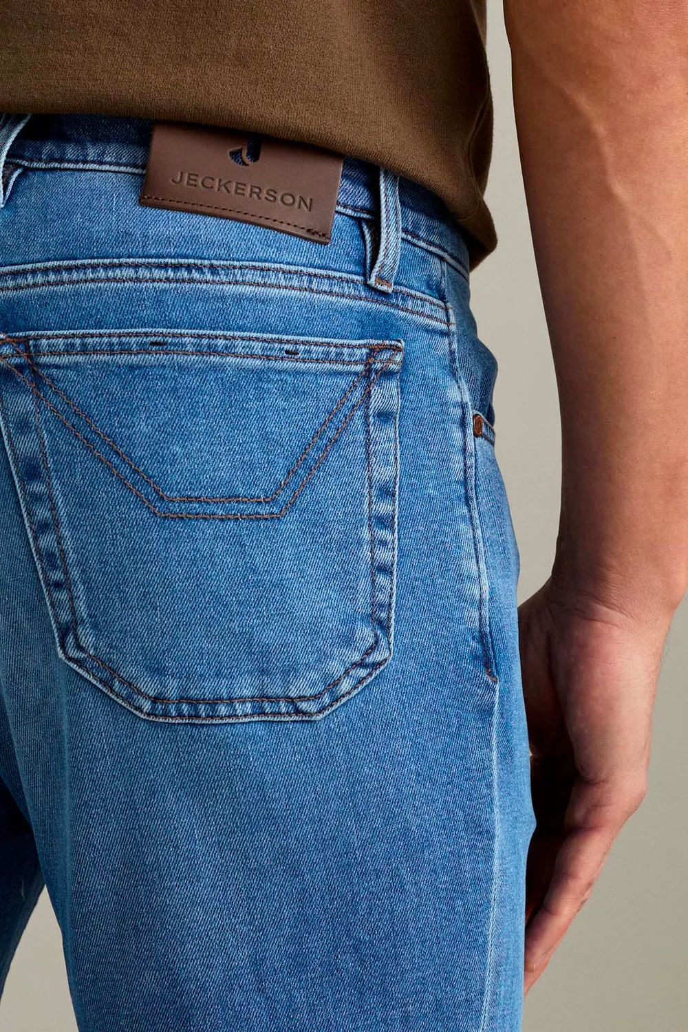 Jeckerson Jordan Slim Fit Jeans Hellblau Herren Denim