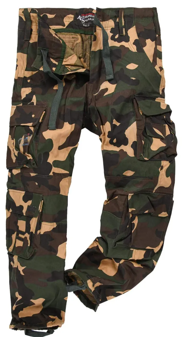 Alessandro Salvarini AS078 Cargohose lang Baumwolle mit Taschen