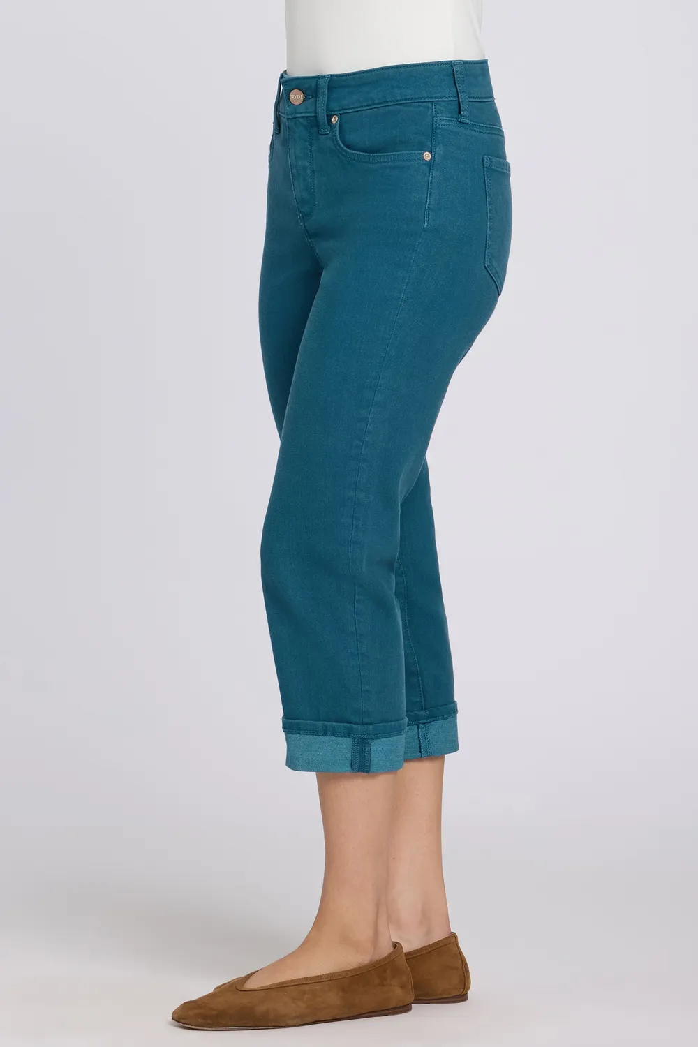NYDJ Marilyn Straight Crop Jeans Blue Lake cropped