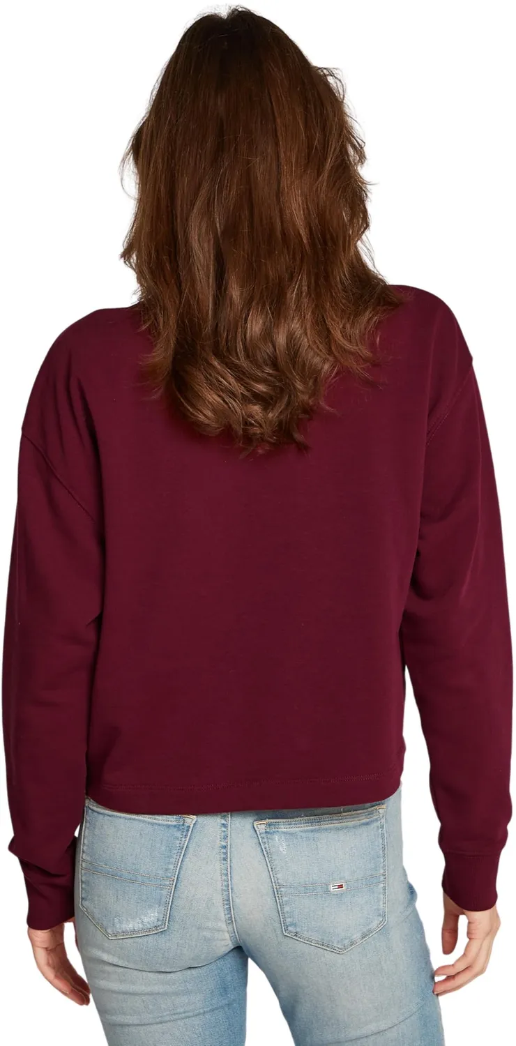 Tommy Jeans Essential Logo Crew Sweatshirt Damen Schwarz L