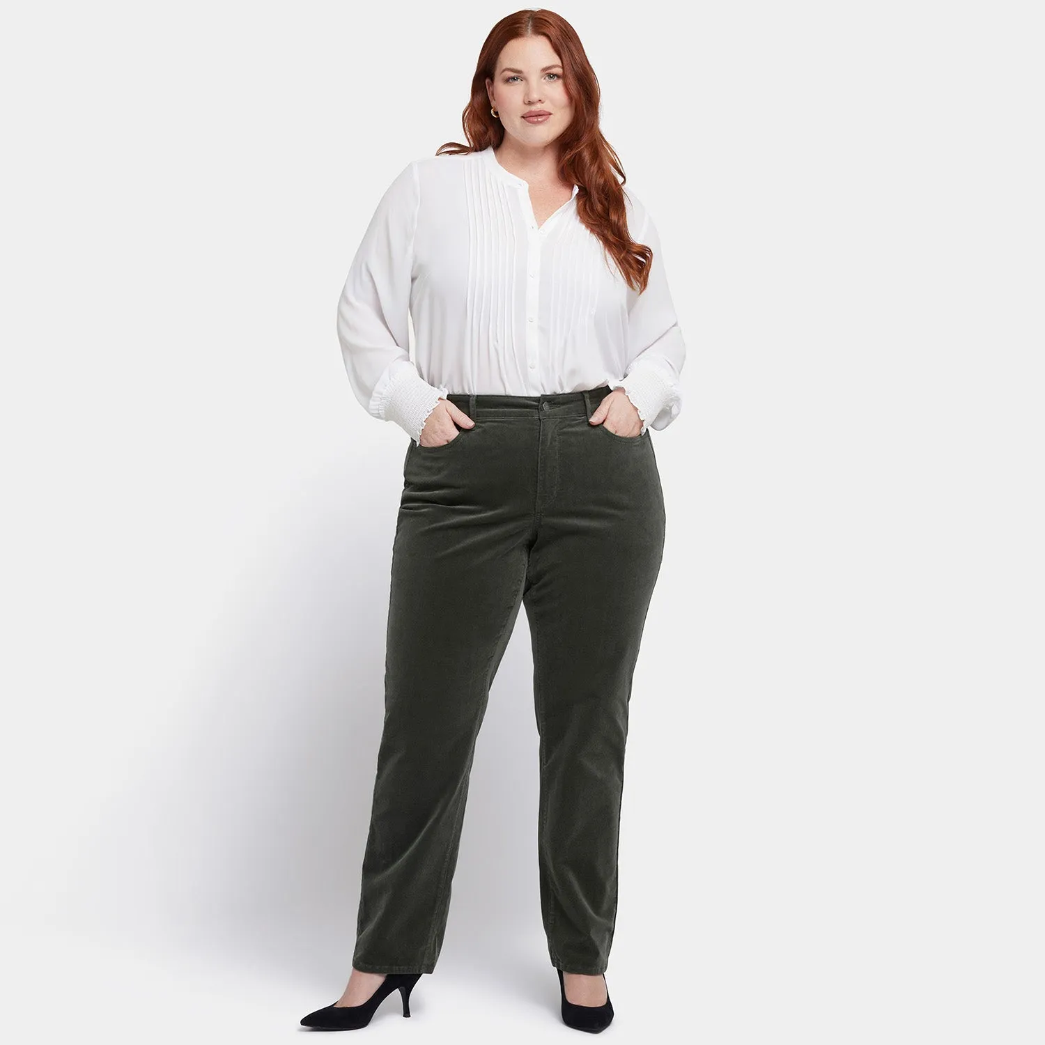 NYDJ Marilyn Straight Cordhose Vine Leaf Plus