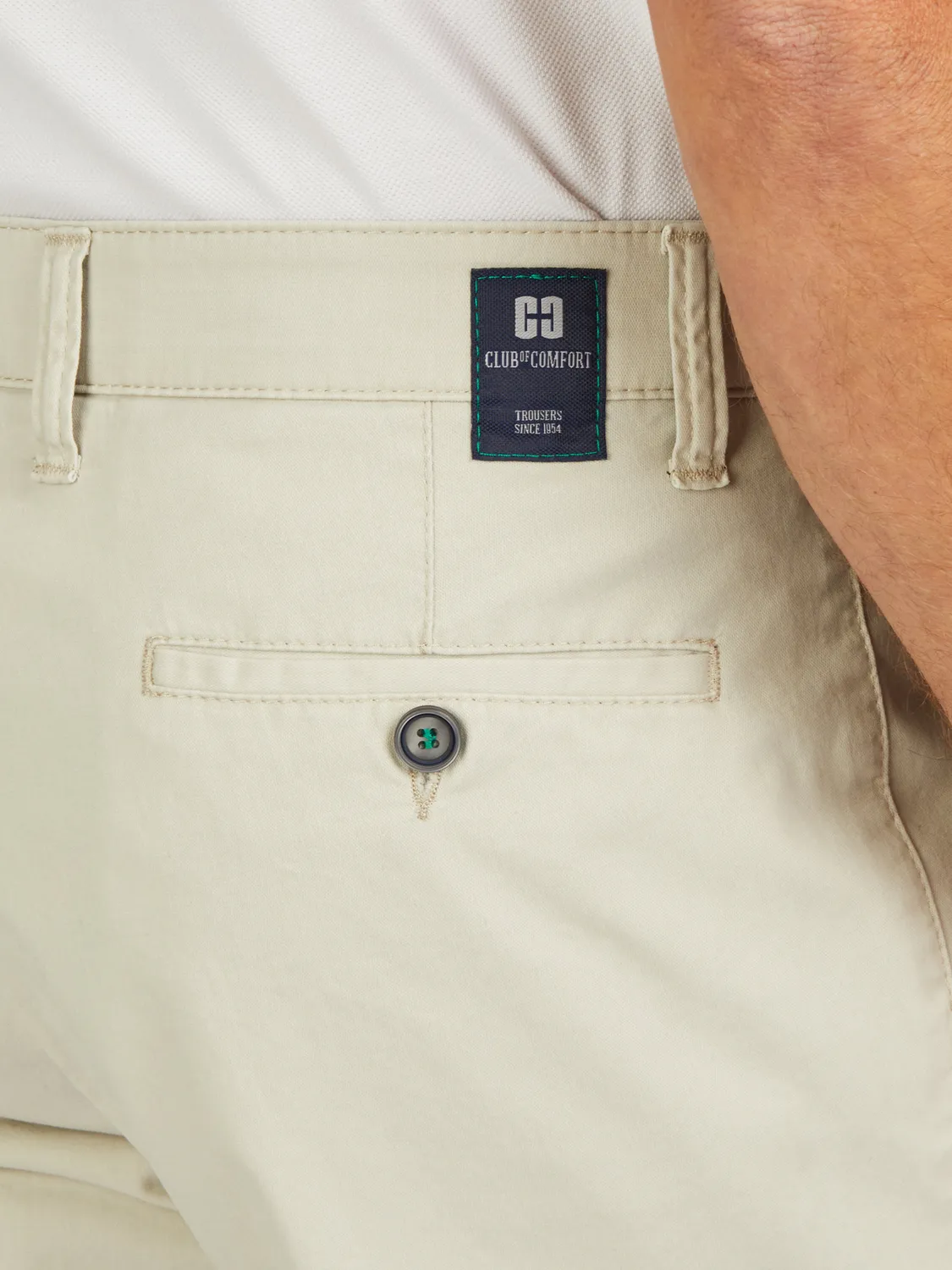 Club of Comfort Denver 7901 Chino Hose hellbeige Stretch