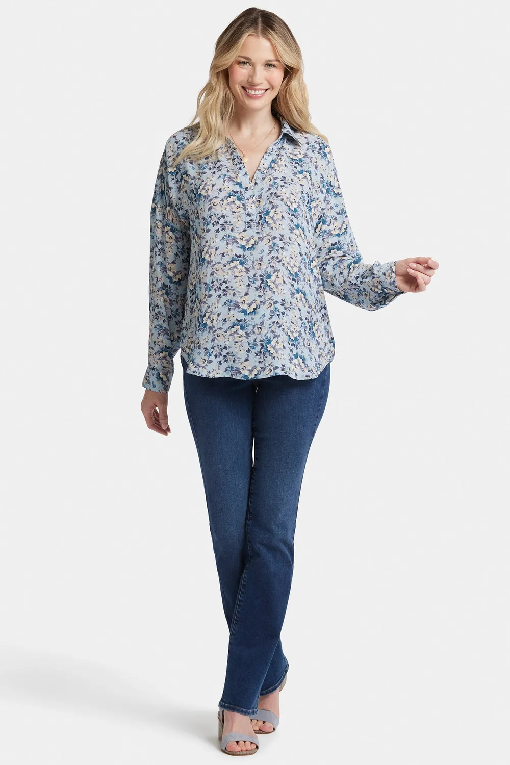NYDJ Becky Blouse Bluse Alpine Valley aus Georgette