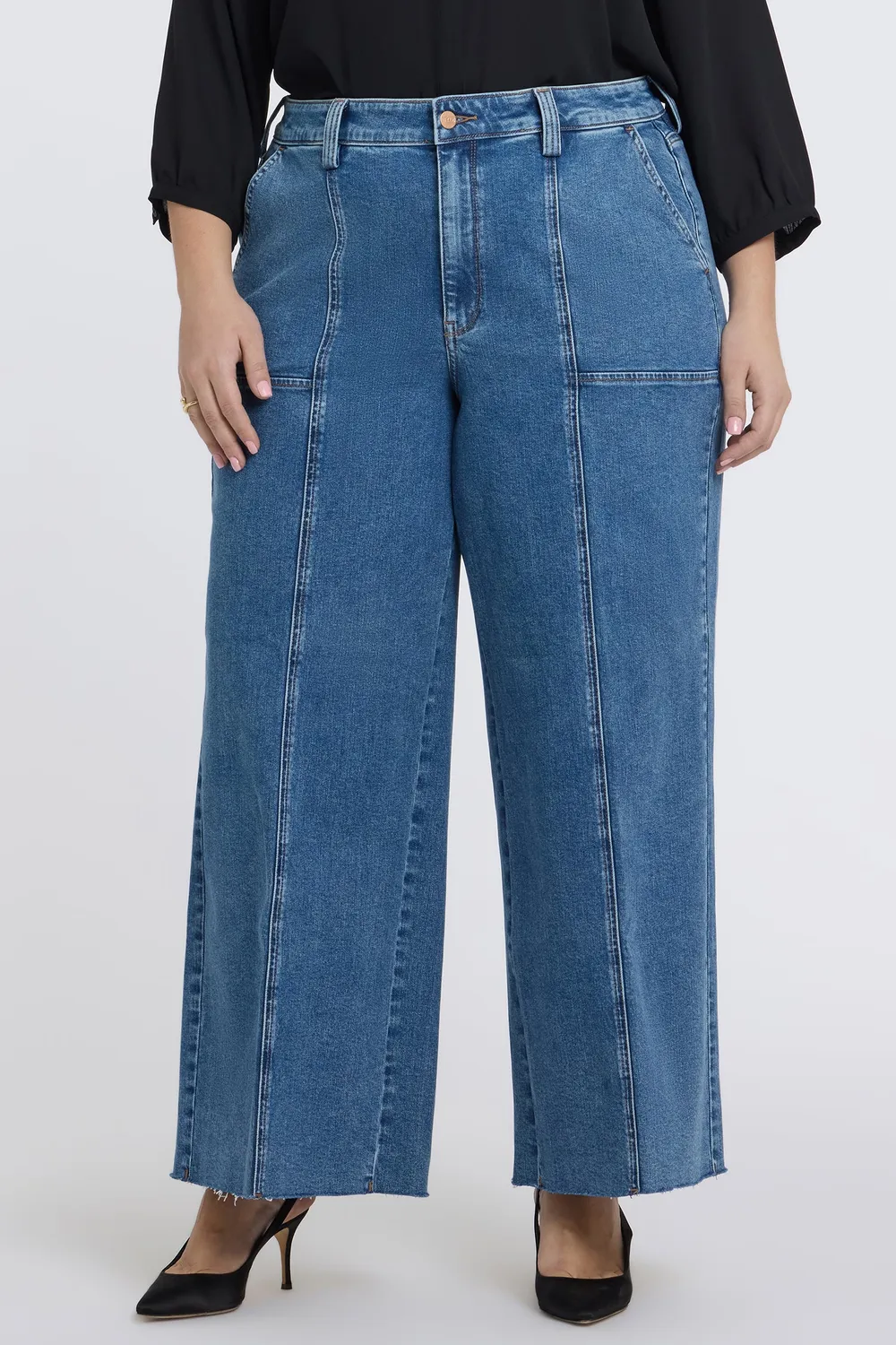 NYDJ Simone Wide Leg Jeans Salton Plus High-Rise