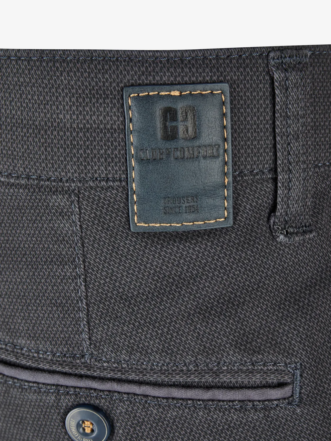 Club of Comfort Marvin 8214 Herrenhose dunkelgrau Stretch