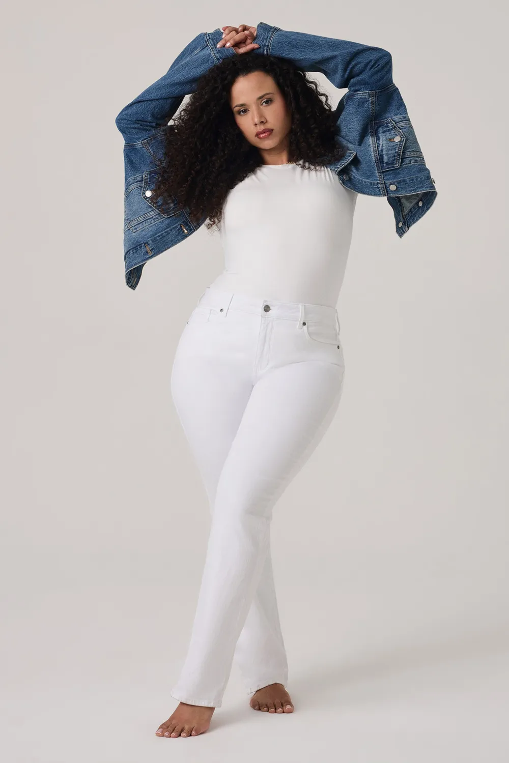 NYDJ Marilyn Straight Plus-Size Jeans Optic White weiß