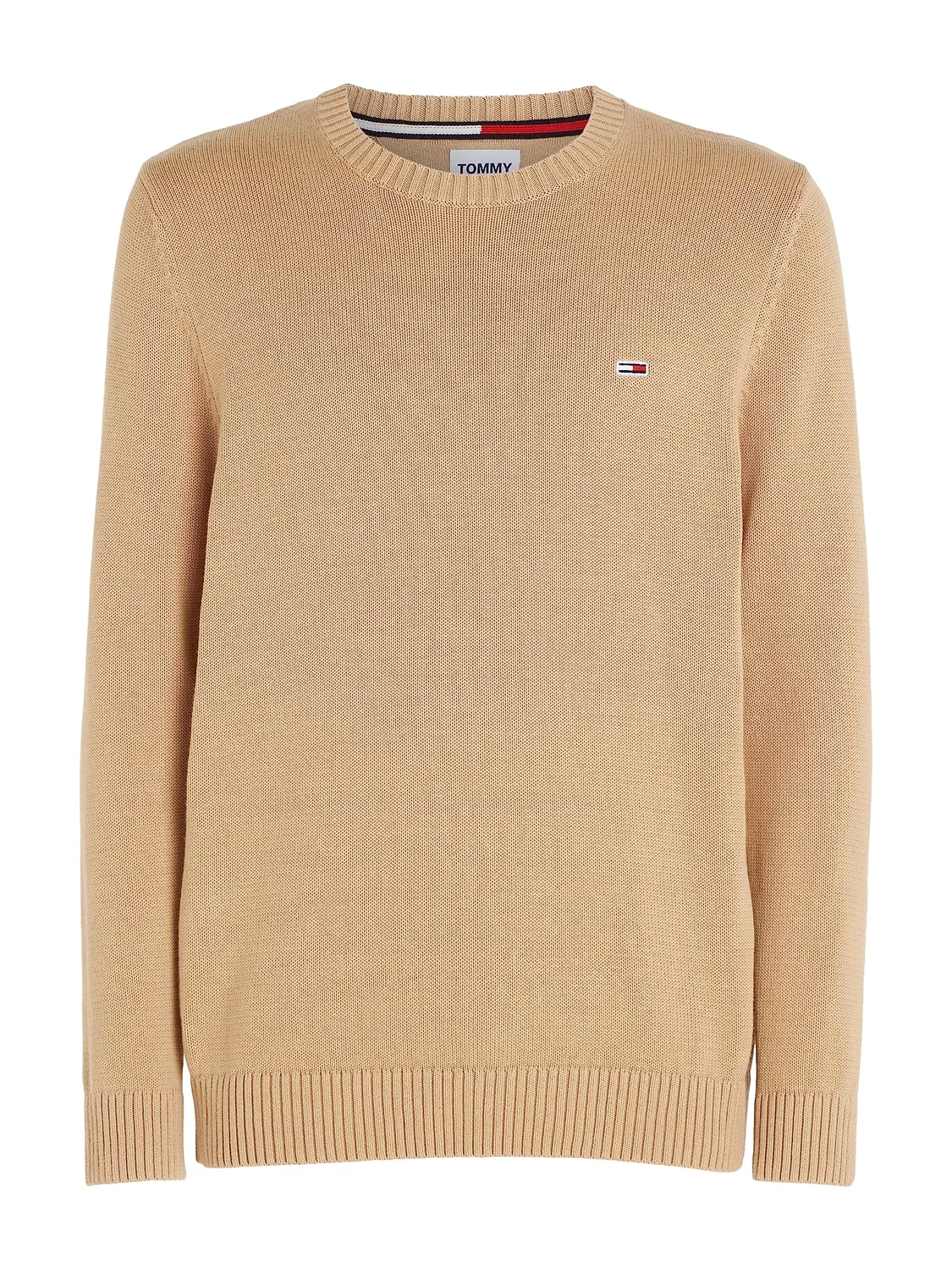 Tommy Jeans Essential Crew Neck Herren Strickpullover M Beige