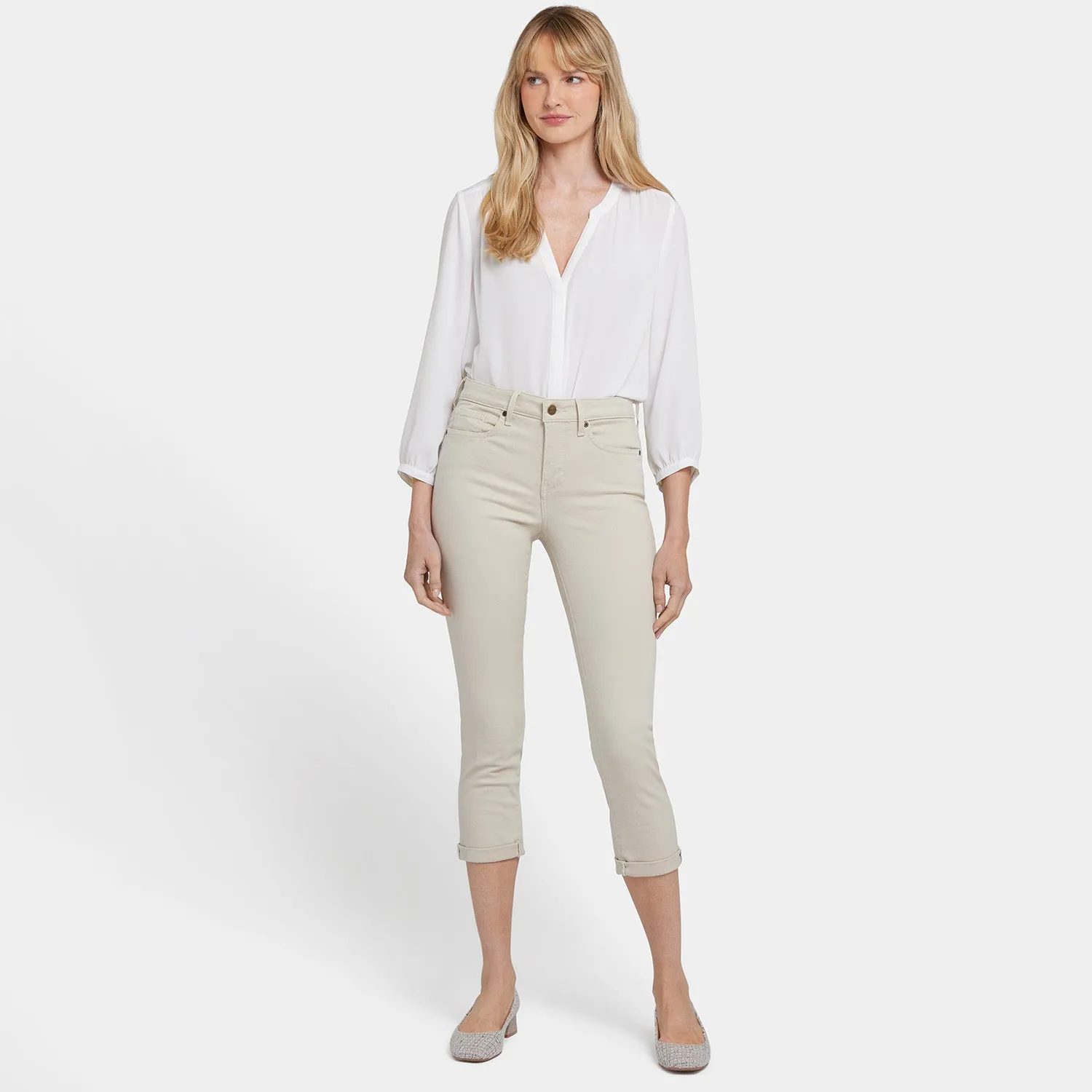 NYDJ Chloe Skinny Capri-Jeans Feather beige Slim