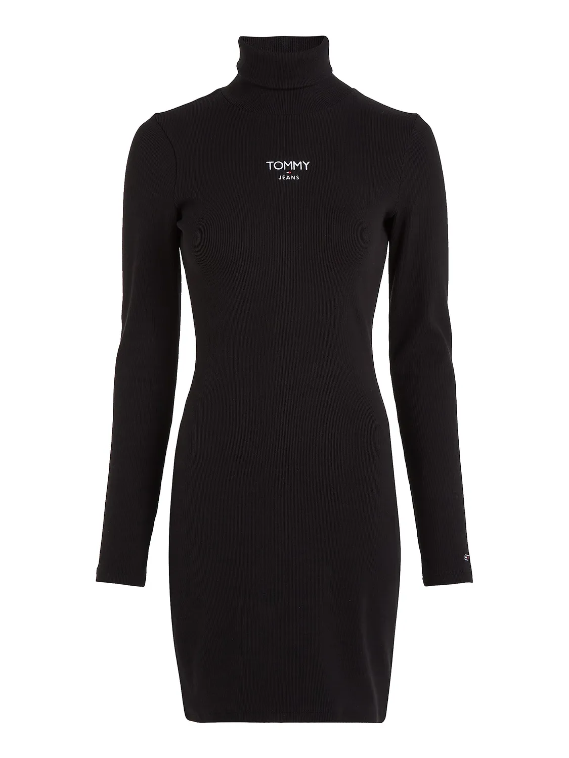 Tommy Jeans Bodycon Kleid Minikleid Schwarz figurbetont
