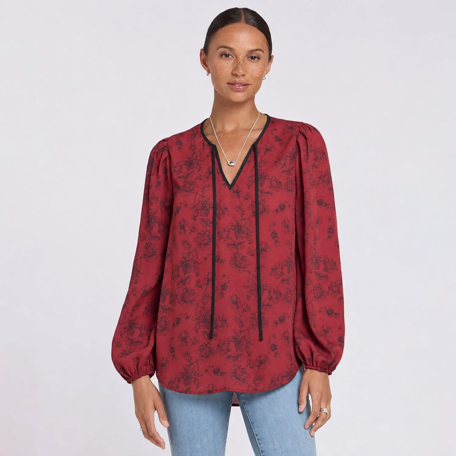 NYDJ Elsie Bluse Flora Botanica Georgette