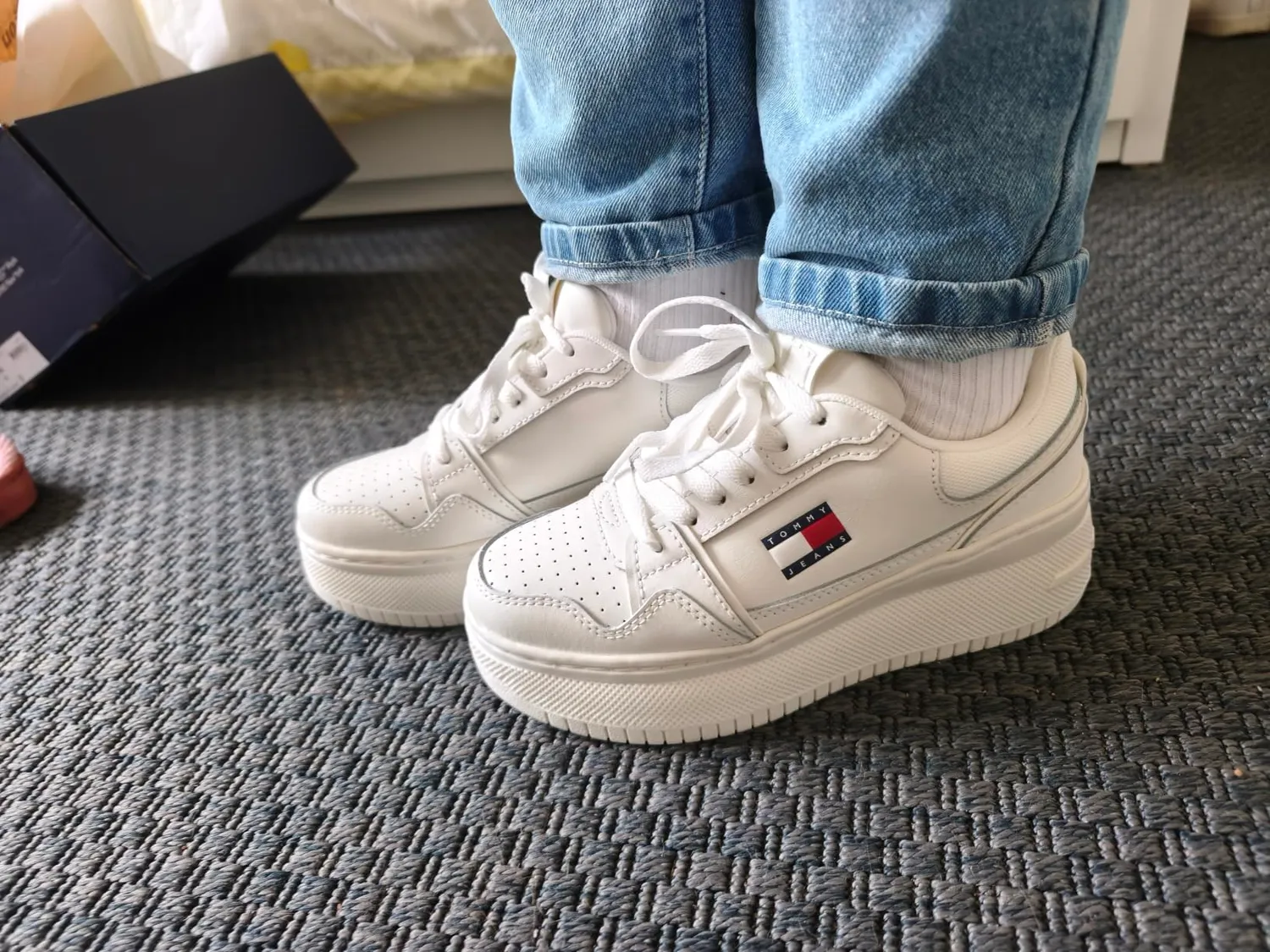 Tommy Jeans TJW Retro Basket Flatform Sneaker Weiß