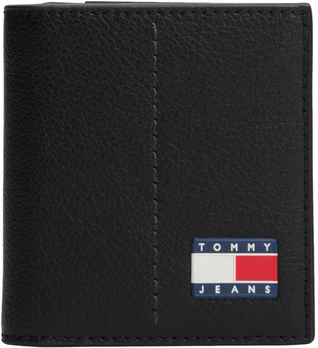 Tommy Jeans Heritage Coin Geldbeutel Schwarz faltbar