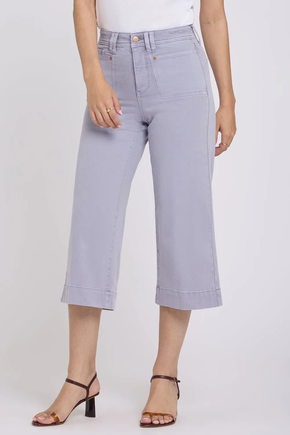 NYDJ Brigitte Wide Leg Capri Lavendel formend