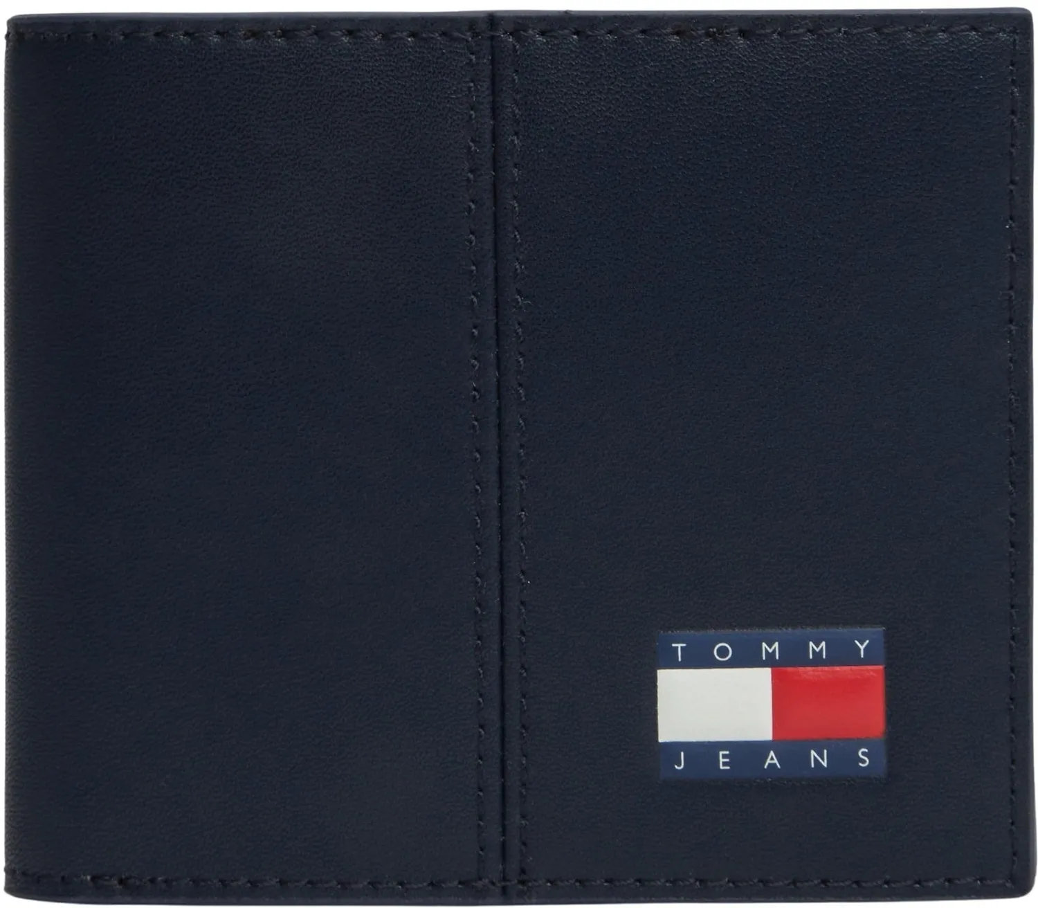 Tommy Jeans Heritage Leather Geldbeutel schwarz Leder Münzfach