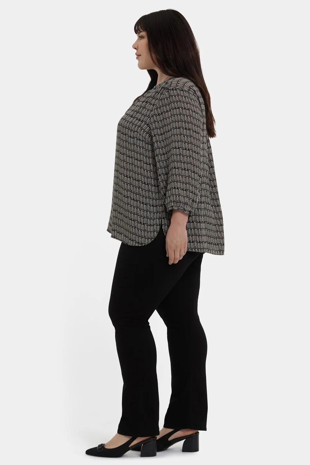 NYDJ Pintuck Bluse Plus Size Arrieta