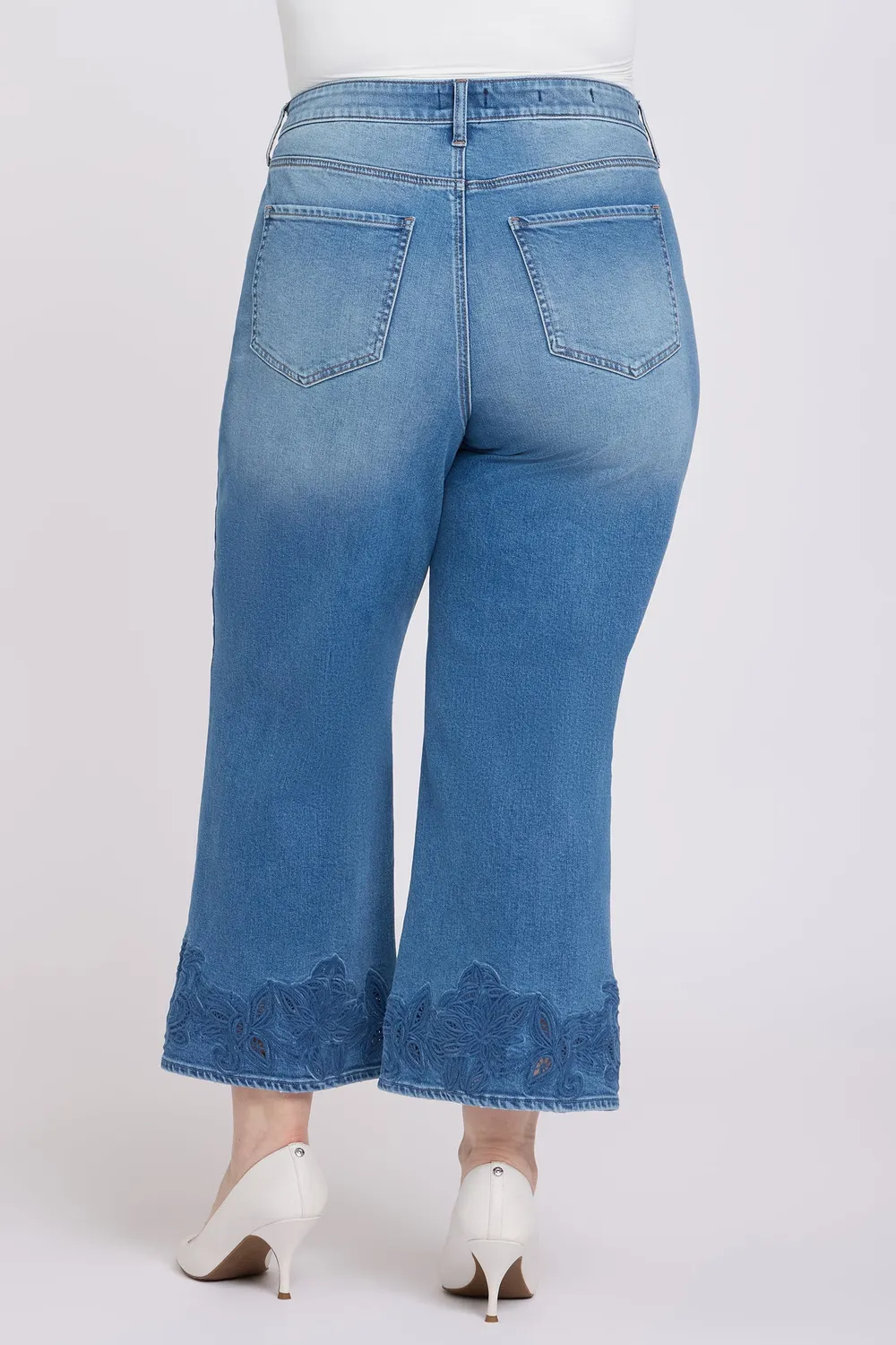 NYDJ Teresa Wide Leg Ankle Jeans Port Sea Plus Weit