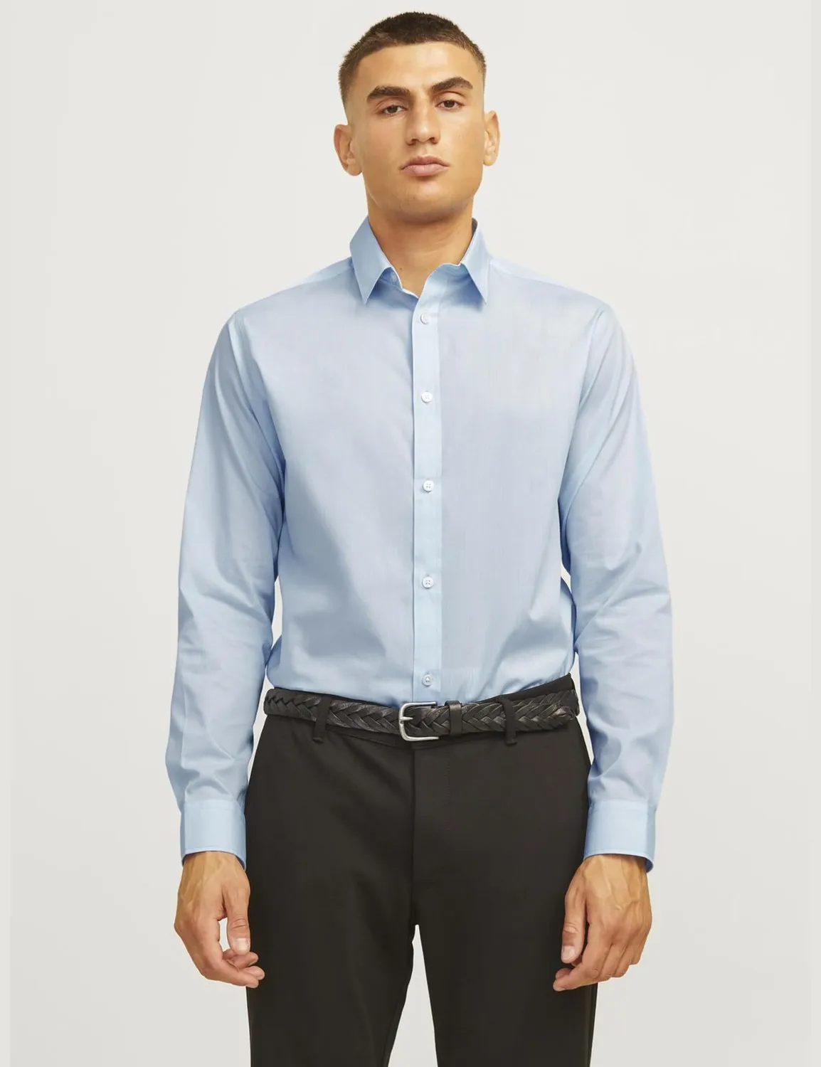 JJ Rebel Jrebgavin Solid Shirt Ls Noos Hemd Blau XS