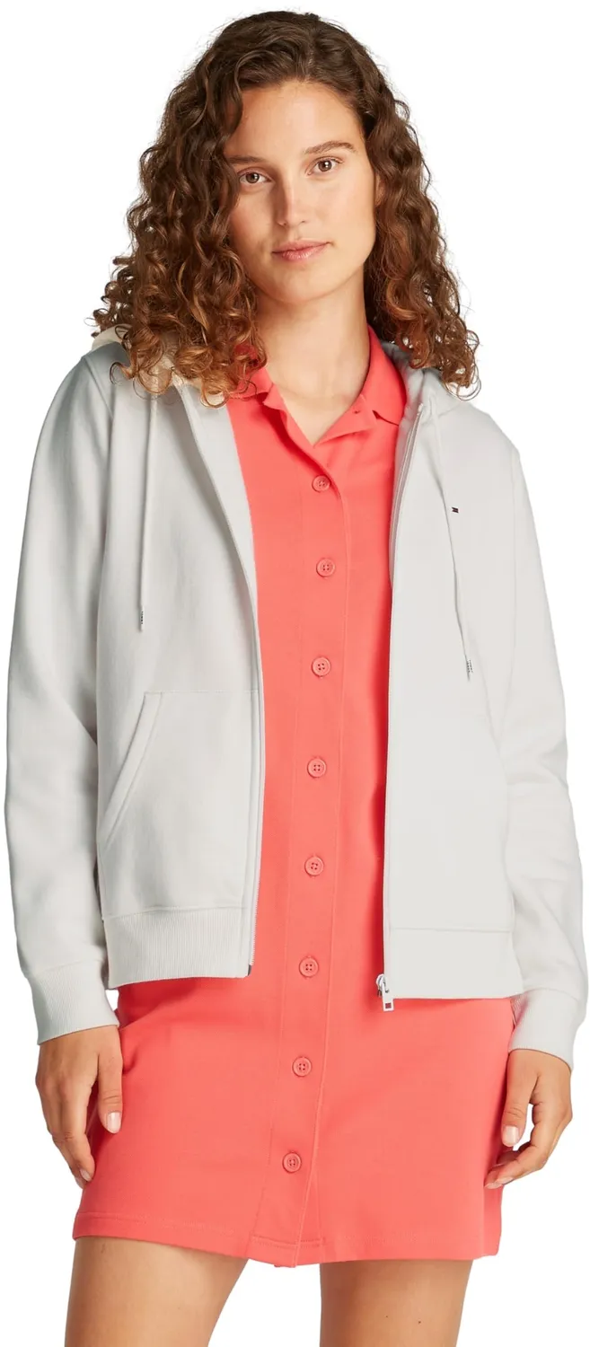 Tommy Jeans Zip Thru Hoodie Damen Kapuzenjacke Ecru