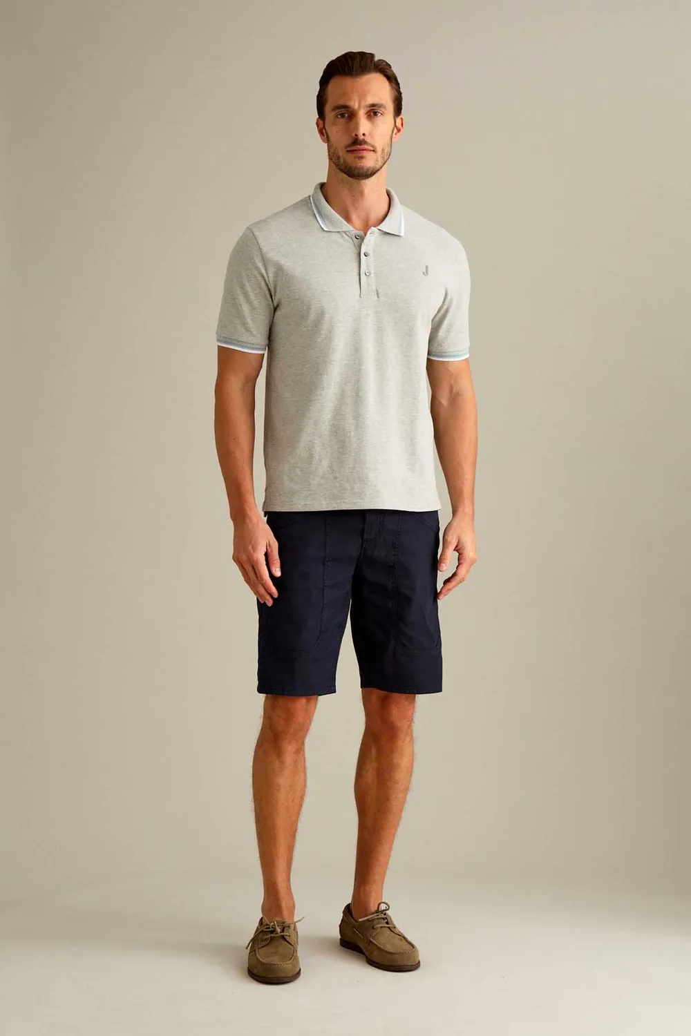 Jeckerson Jayden Bermuda Slim Fit dunkelblau Wabe