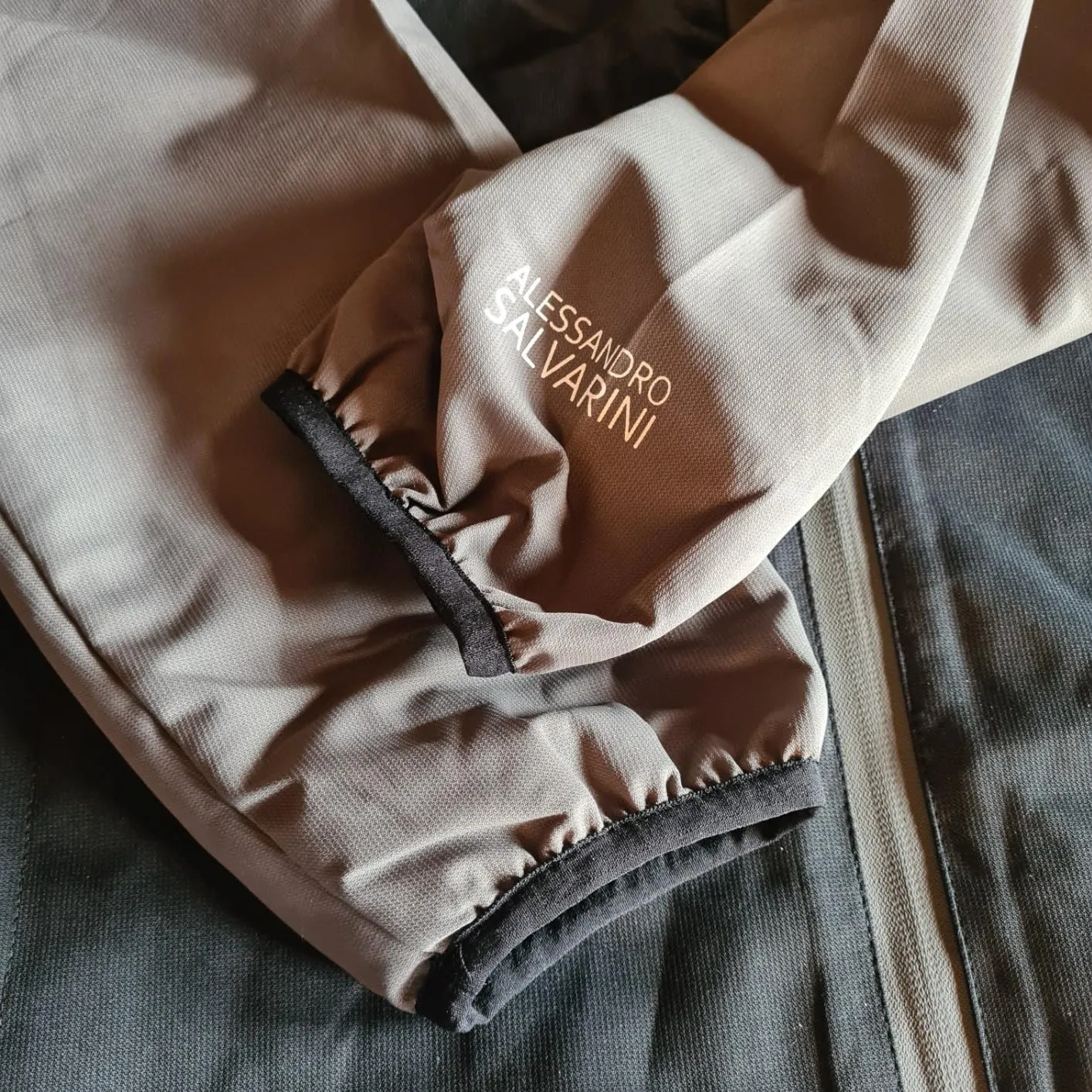 Alessandro Salvarini AS322 Regenjacke Dunkelgrau-Schwarz