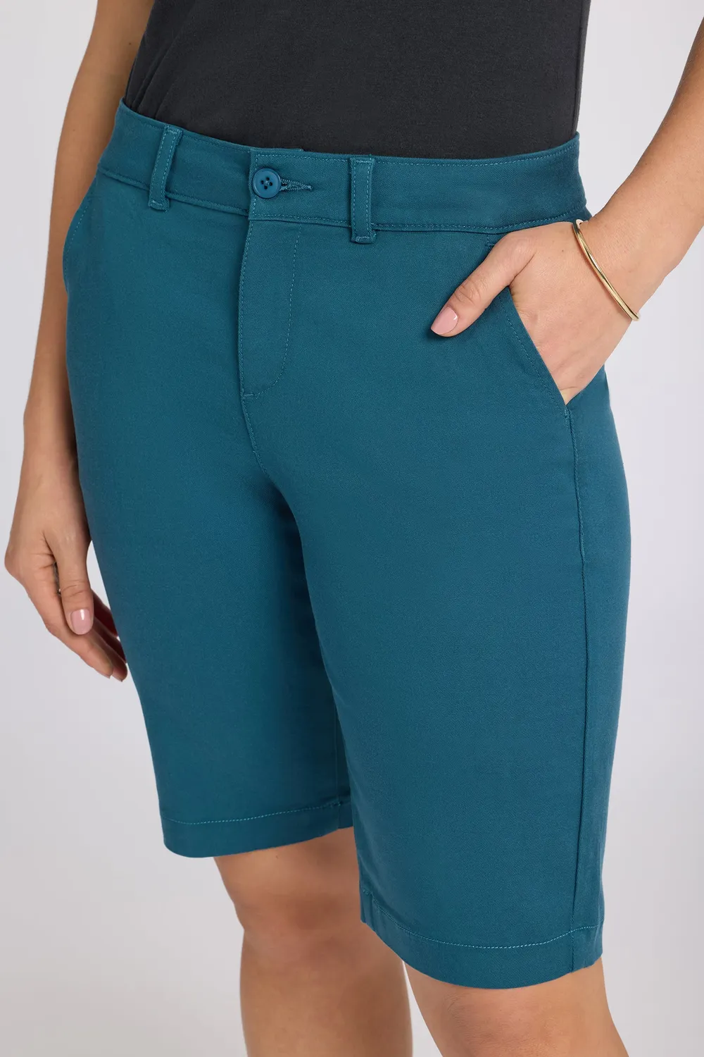 NYDJ Bermuda Shorts Blue Lake Stretch-Twill