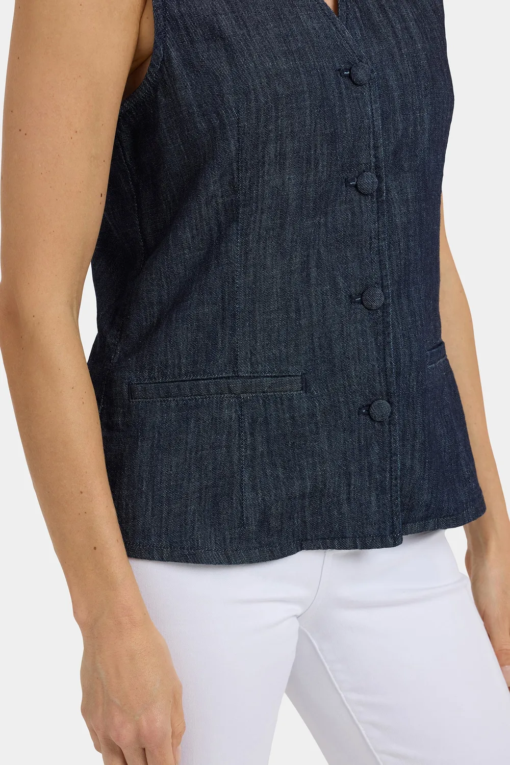 NYDJ Denim Vest Jeansweste Dark Indigo aus Baumwolle