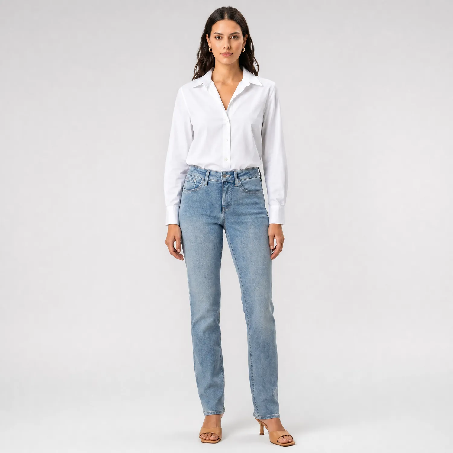 NYDJ Marilyn Straight Jeans Haley blau formend