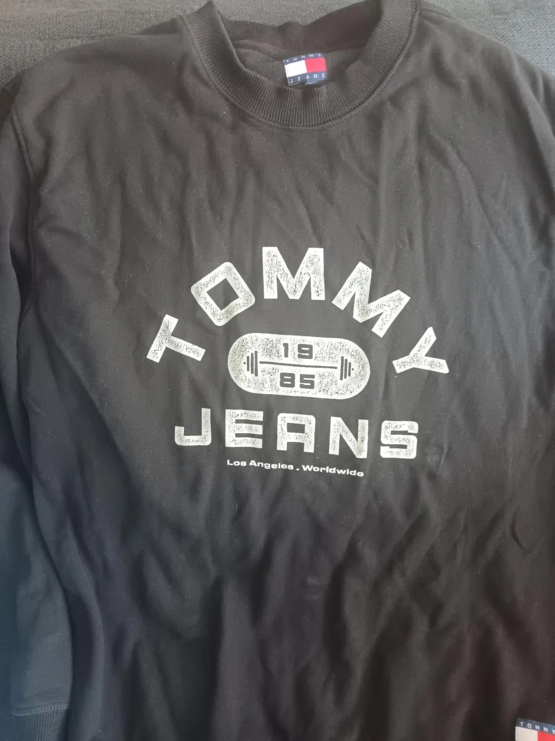 Tommy Jeans TJM Reg Entry Gym Crew Pullover Schwarz XXL