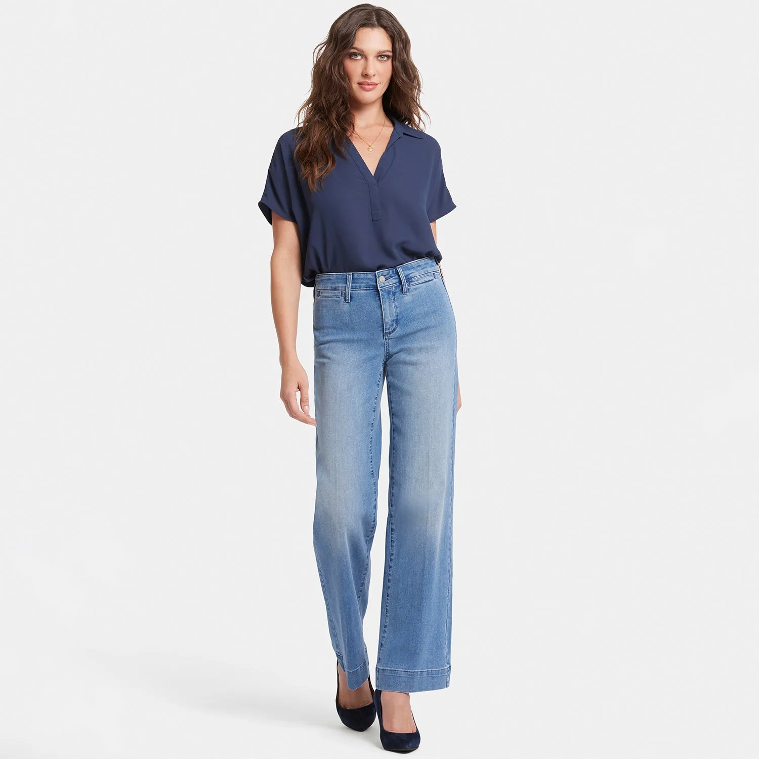 NYDJ Teresa Trouser Wide-Leg Jeans Everly hoher Bund