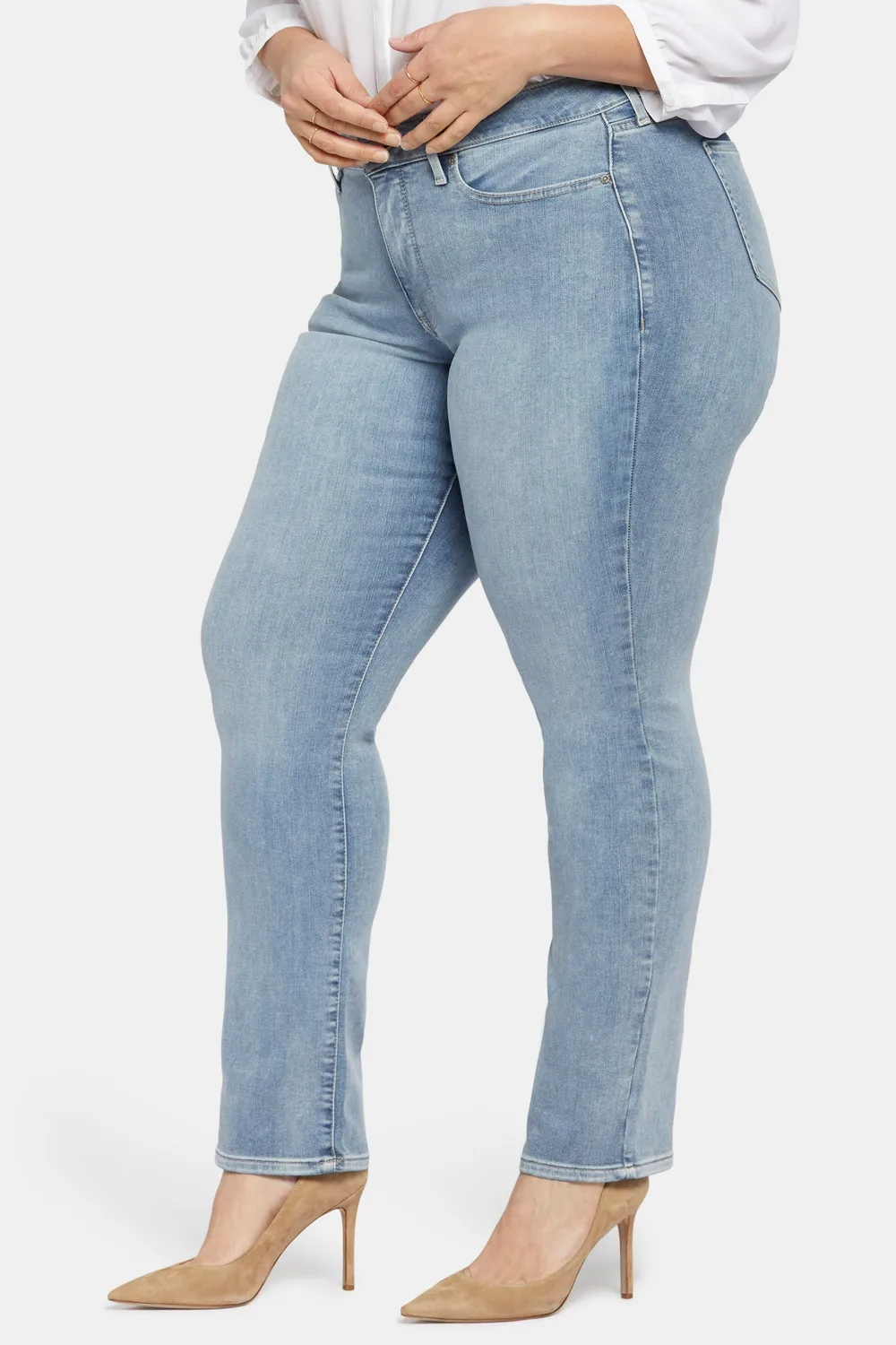 NYDJ Marilyn Straight Haley Jeans Plus Size gerades Bein