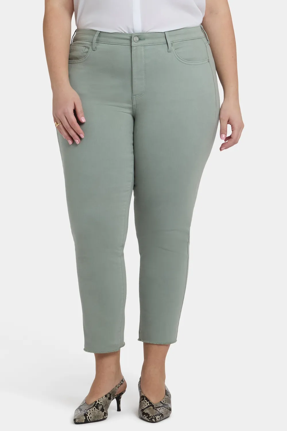 NYDJ Sheri Slim Plus Ankle Jeans Mistletoe Grün