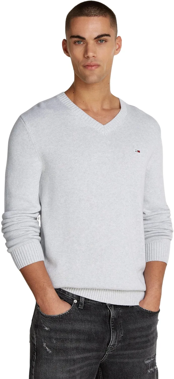 Tommy Jeans Slim Essential Herren Pullover V-Ausschnitt S