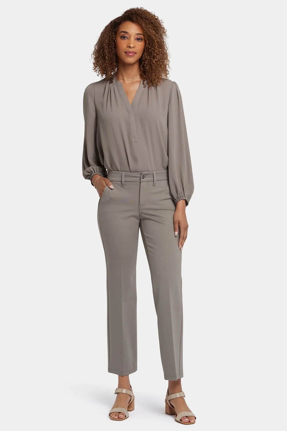 NYDJ Straight Trouser Hose Saddlewood Sculpt-Her