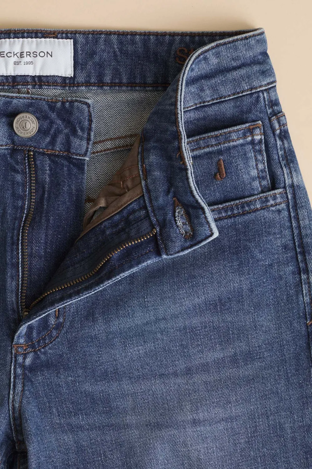 Jeckerson Jane Jeans Damen Mittelblau Straight Fit