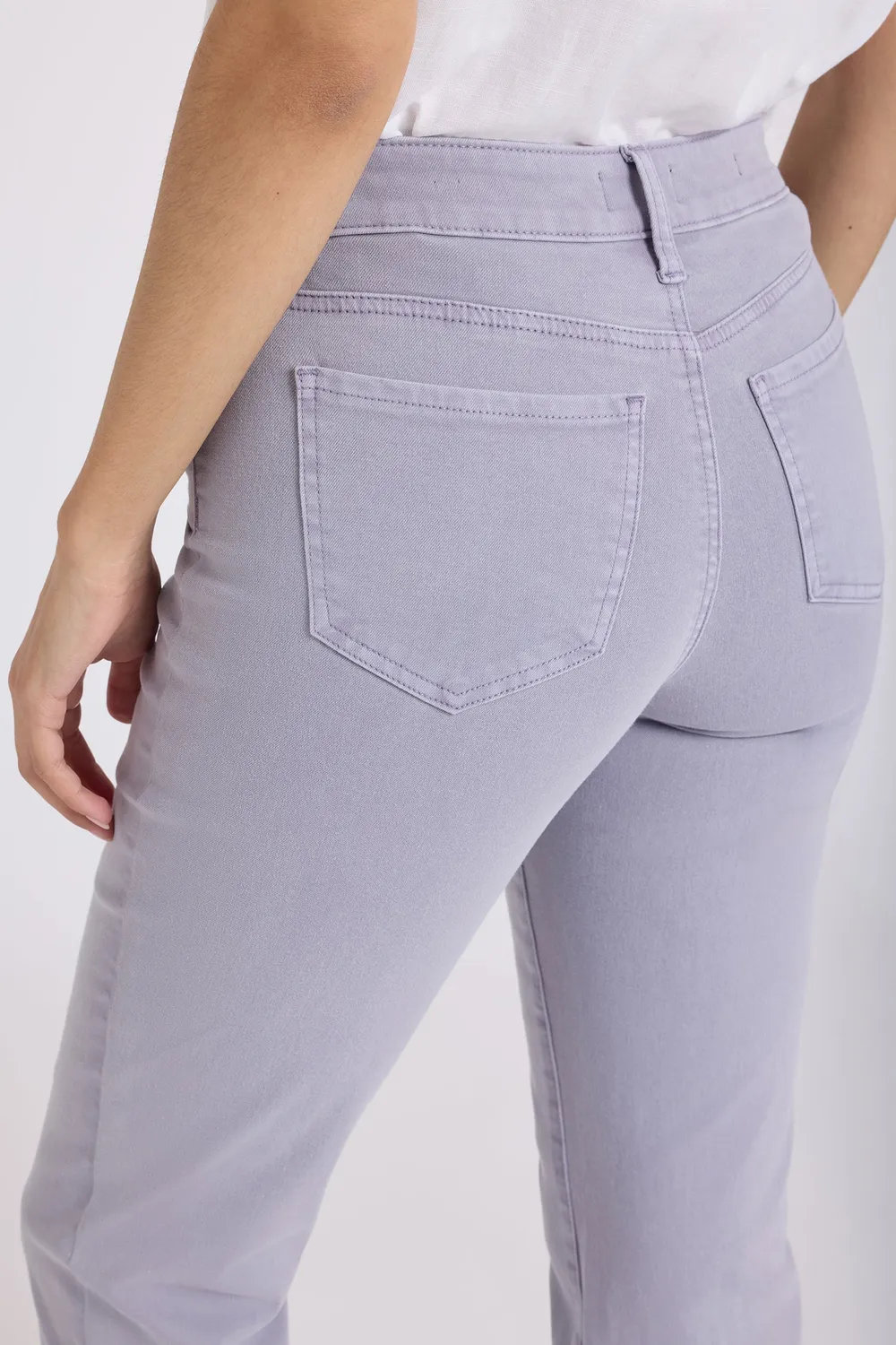 NYDJ Marilyn Straight Ankle Jeans Vintage Lavender lila
