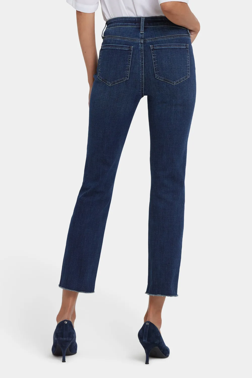 NYDJ Sheri Slim Ankle Jeans Louvre Sapphire Fransen