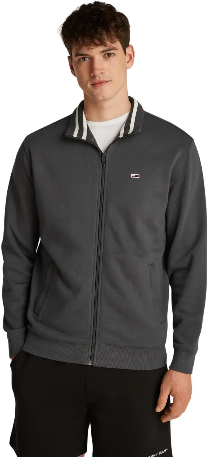 Tommy Jeans Fleece Zip Thru Sweatjacke Washed Black Regular