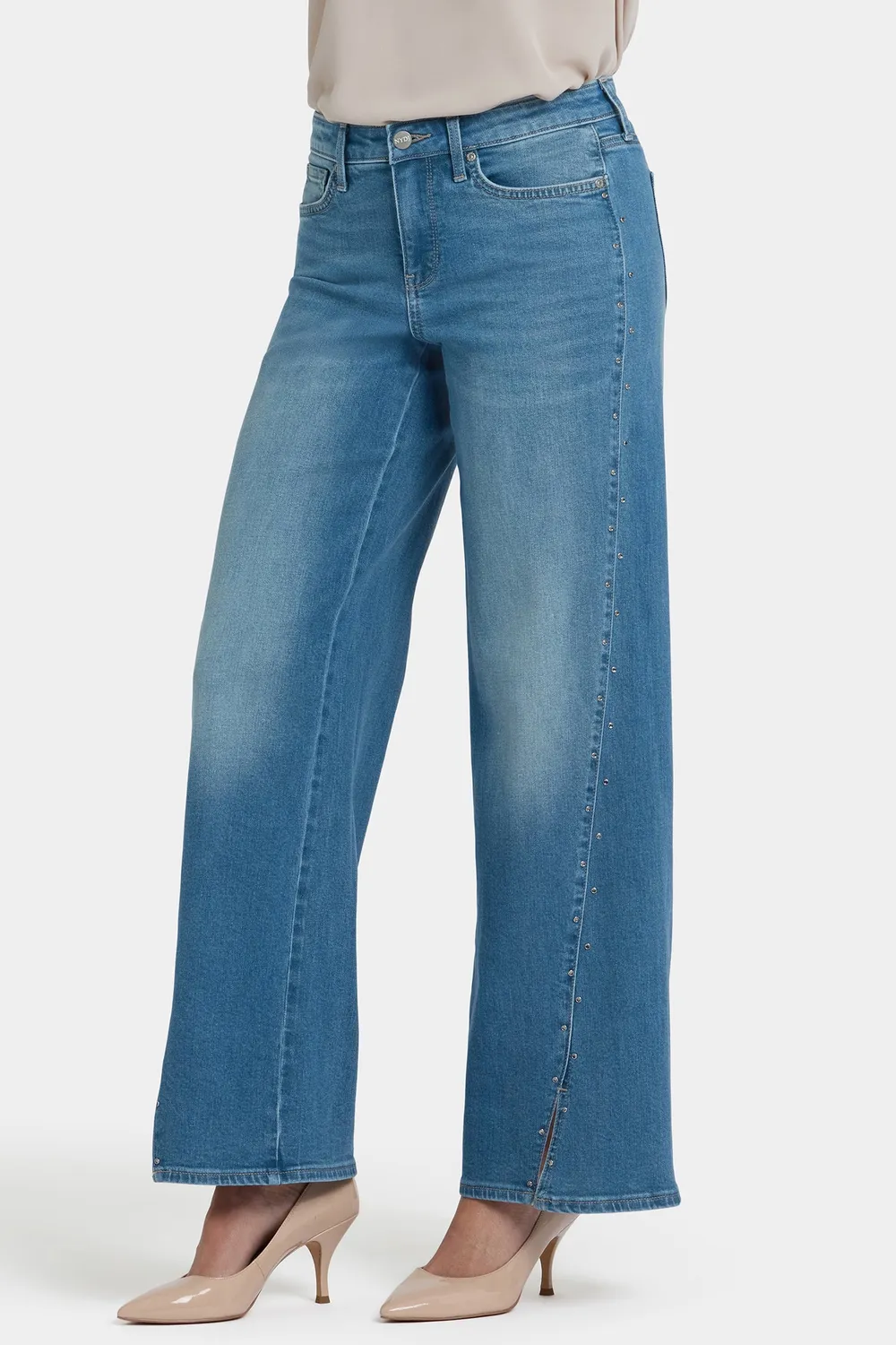 NYDJ Teresa Wide Leg Jeans Petite Avenue Blue