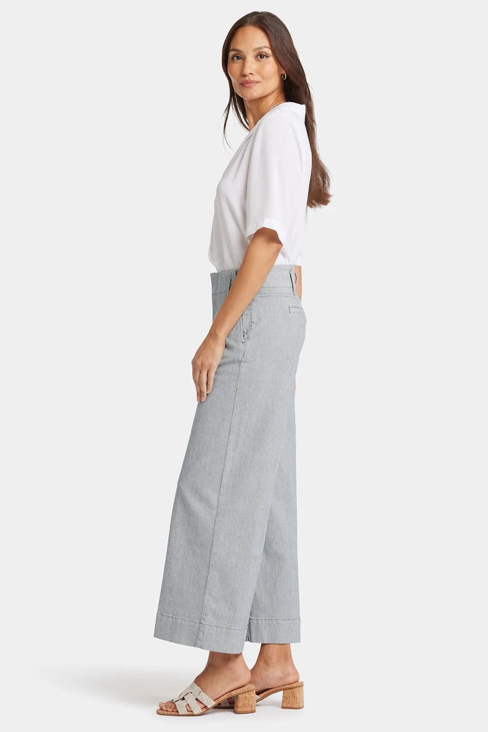 NYDJ Mona Wide Trouser Jeans Canyon River Stripe