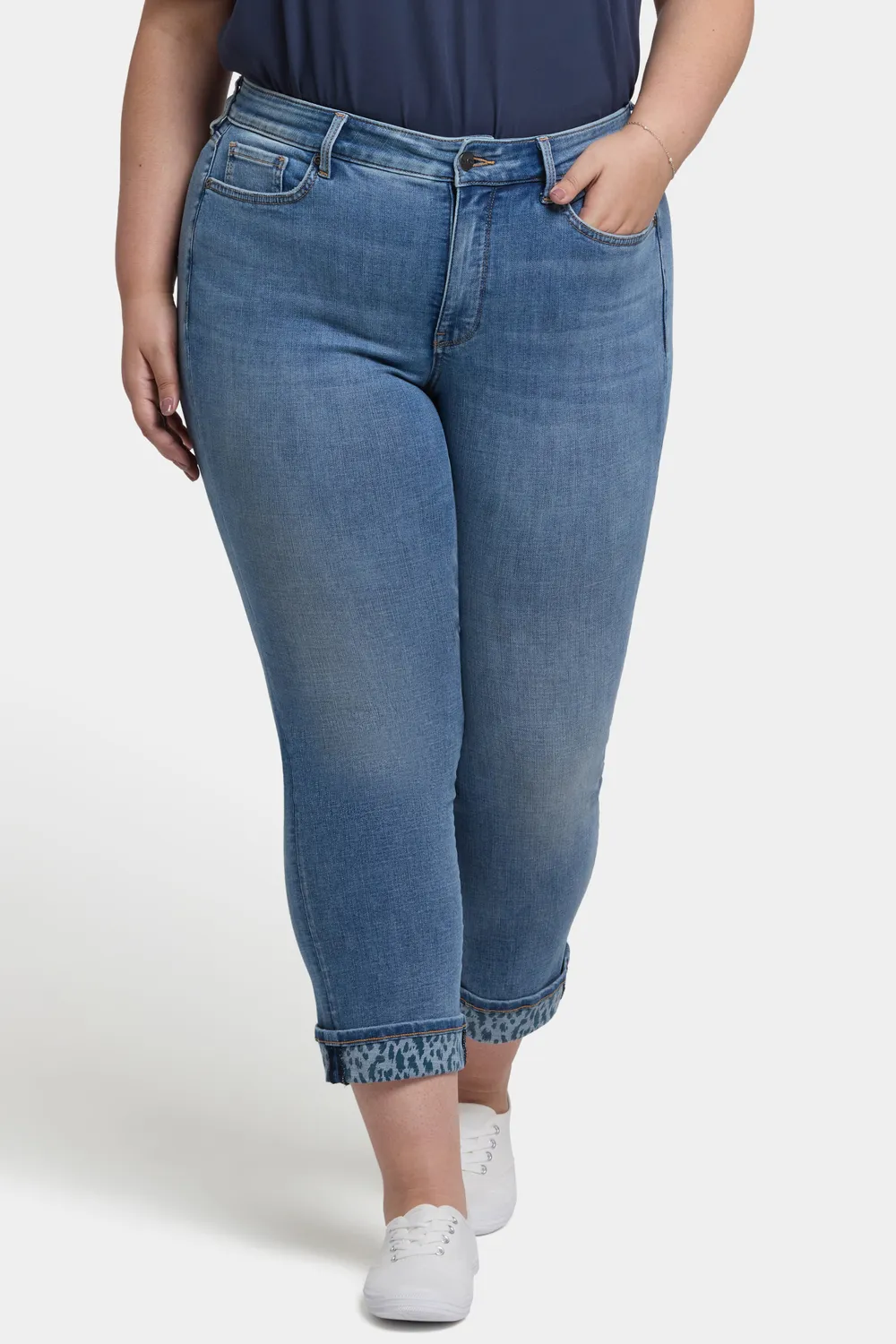 NYDJ Marilyn Straight Plus Jeans Barcelona Breeze