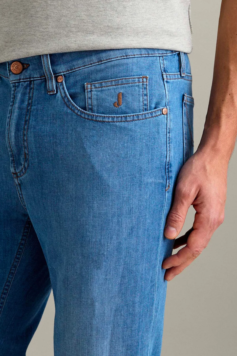 Jeckerson Jordan Slim Fit Jeans mittelblau 8,75 oz
